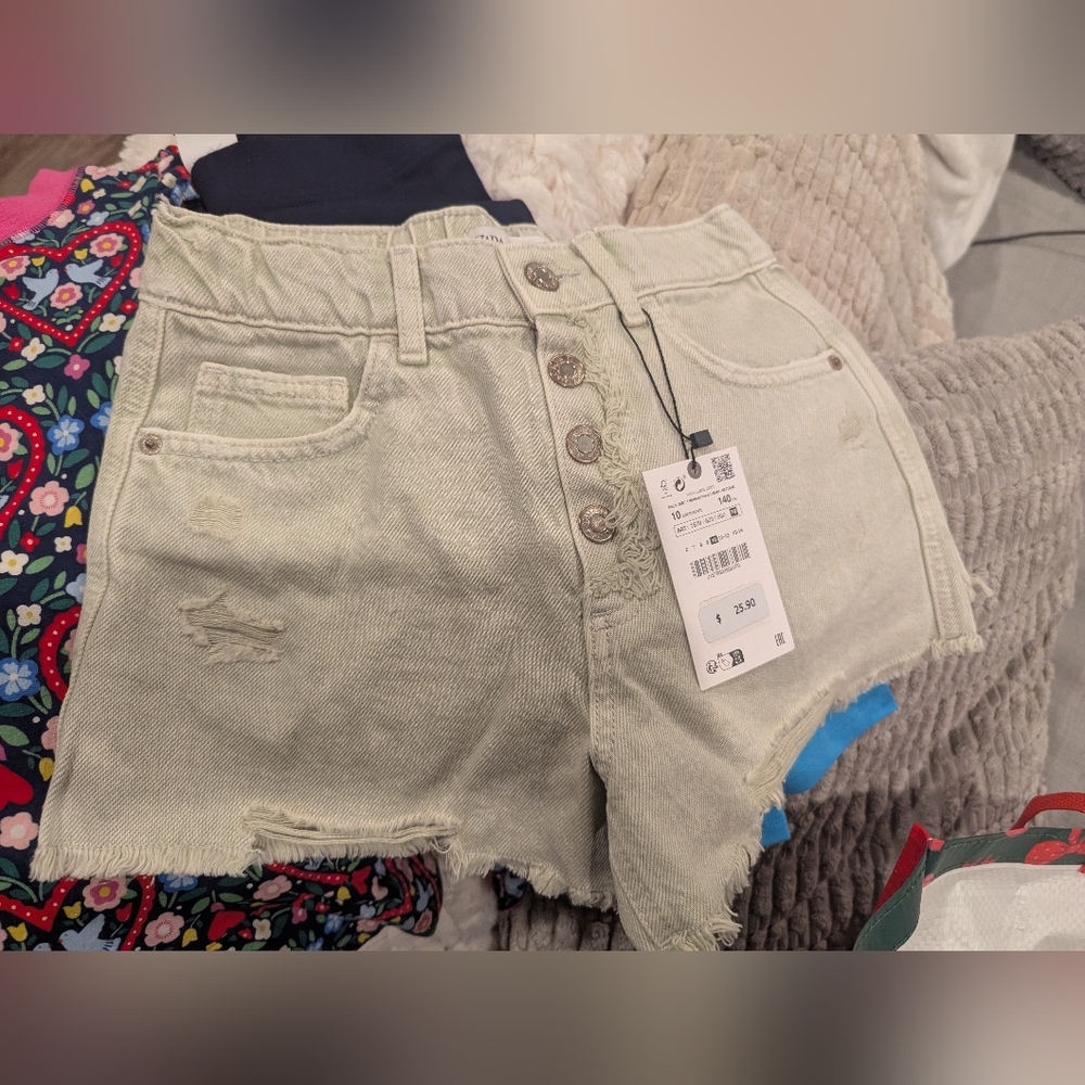 Zara girls fly button shorts adjustable waist - Picture 10 of 10